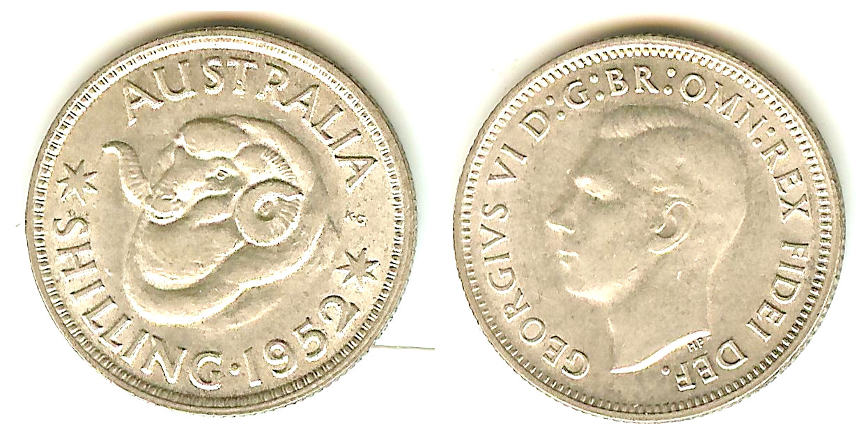 Australian Shilling 1952 Unc